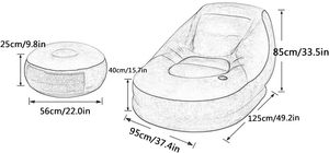Sofá Inflable Económico Tipo Puff, Silla de Descanso y Relajación - Product Image 4