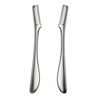 Rasoir à sourcils en alliage de zinc avec poignée, revêtement en silicone peint par pulvérisation, outil de beauté et de toilettage en gros