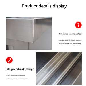 Mesas <span class=keywords><strong>de</strong></span> Preparación <span class=keywords><strong>de</strong></span> Alimentos <span class=keywords><strong>de</strong></span> Acero Inoxidable Personalizadas con Fregaderos, Cajones y <span class=keywords><strong>Armarios</strong></span> para Cocinas Profesionales - Product Image 5