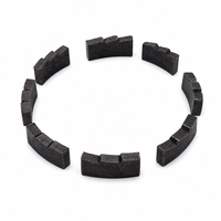 Segments diamantés durables en forme de dents de requin pour le perçage humide du béton, de la maçonnerie et du béton armé, à coupe rapide