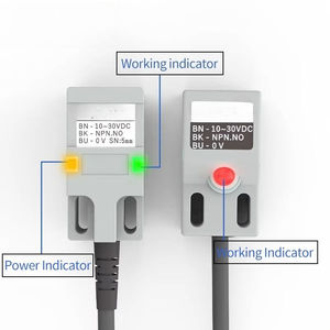 Capteur de proximité à inductance carrée SN04-N10-30vdc 3 fils NPN PNP IP67, capteur de proximité à inductance à diode électroluminescente à détection frontale - Product Image 4