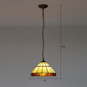 Lámpara de Techo Tiffany Dorchester LongHuiJing, Aplique de una Sola Bombilla, Lámpara de Vidrio Teñido, Lámpara de Mesa para el Hogar - Product Image 4