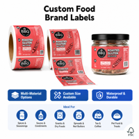 Étiquettes autocollantes holographiques personnalisées imperméables pour l'organisation des contenants de nourriture pour animaux, des collations, des bonbons, des pots et des garde-manger de cuisine