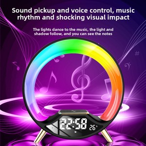 Sunrise Light Night Lamp Digital <strong>Alarm</strong> <strong>Clock</strong> With Sleep Music Sounds <strong>Wireless</strong> Phone Charging Radio <strong>bluetooth</strong> <strong>Speaker</strong> <strong>Alarm</strong> <strong>Clock</strong> - Product Image 2