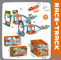 5 couches bricolage assemblage construction ferroviaire toboggan jouet parking passionnant catapulte piste voiture course Kit