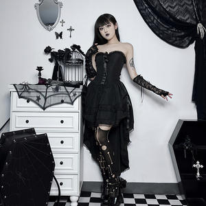 New Sexy Slim Fit Girl Dress Women Swing Dress day Addams Gothic Dark tunica Dress - Product Image 6