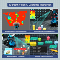 Brazo de robot Hiwonder ArmPi Ultra ROS2 3D Vision, con AI LLM multimodal (ChatGPT), interacción de voz AI, reconocimiento de visión