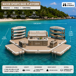 Parque Acuático Inflable Comercial, Parque Acuático Flotante con Tobogán y Circuito de Obstáculos para Resort en el Lago - Product Image 6