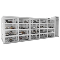 Tour de stationnement de voiture de type rack et rail de chariot entièrement automatique système de stationnement automatisé de type avion mobile