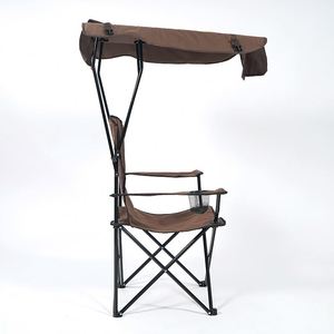 Outdoor Lightweight Foldable Fishing <b>Chair</b> with Cup Holder and Sunshade Oxford Fabric Chinese Design - Product Image 5