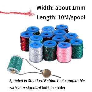 Tresse plate holographique/tube mylar synthétique Matériau du corps Tinsel étincelant Banderoles Nymphe Matériaux de fixation de mouches - Product Image 2