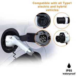 Feyree 7kW 32A EV Charging <b>Cable</b> Type 2 to Nacs Connector IP65 <b>Waterproof</b> with Storage Bag for Wallbox Charging Station Use - Product Image 5
