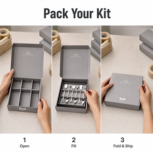 Caja de Envío Personalizada con Diseño ODM para Kits de Suscripción Mensual, Embalaje Plegable Plano para Emprendedores - Product Image 4