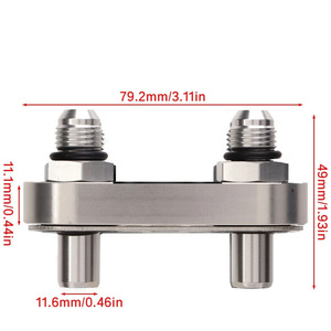 Placa adaptadora del enfriador de transmisión para 6L80E 6L90E 8L90E con accesorios 6AN de aleación de aluminio - Product Image 3
