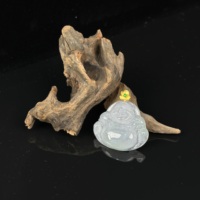 Natürlicher burmesischer Jadeit-Anhänger in Buddha-Form, hochwertiger Jadeit-Anhänger, Unisex, burmesischer Jadeit (mit NGTC-Zertifikat)