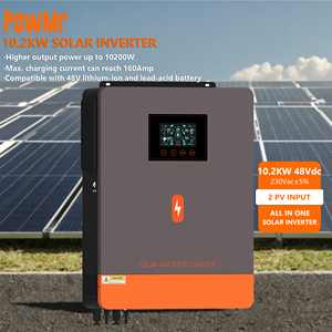 PowMr sur réseau <span class=keywords><strong>et</strong></span> hors réseau 10.2KW 10KW onduleur à onde sinusoïdale pure <span class=keywords><strong>de</strong></span> puissance <span class=keywords><strong>de</strong></span> <span class=keywords><strong>sortie</strong></span> supérieure 2 entrées PV jusqu'à 10200W onduleur solaire - Product Image 1
