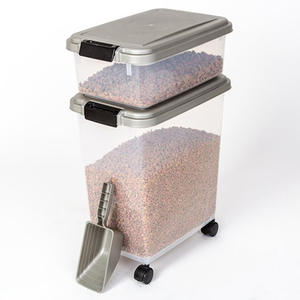 Armazenamento de alimentos para animais de estimação, venda por atacado, novo design personalizado, recipiente de comida para animais de estimação com colher - Product Image 2