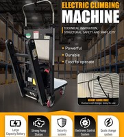 Machine à monter les escaliers électrique OEM 300 kg 400 kg, plateforme en acier pliable, type chenille, chariot élévateur, outil de transport manuel
