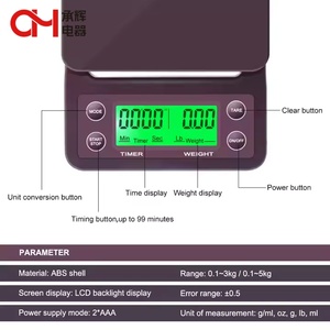 Großhandel Hochgenaue Haushalt Wasserdicht 3kg 0,1g Schwarz <span class=keywords><strong>Digital</strong></span> Electronic Food <span class=keywords><strong>Weight</strong></span> Machine Küchen waage 5kg - Product Image 6