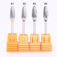 Broca de cono fino para uñas, brocas cónicas de carburo de 15mm a prueba de polvo, herramientas de eliminación de limpieza de cutículas de esmalte de Gel de manicura de 3/32"