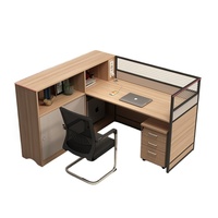 Poste de travail modulaire moderne pour bureau, cloison de séparation, bureau pour personnel, mobilier de bureau, table de travail multi-personnes avec armoire de rangement
