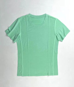 T-shirt personalizzate in lana merino micron 100% per <span class=keywords><strong>uomo</strong></span> e <span class=keywords><strong>donna</strong></span> attivi, vestibilità slim, abbigliamento sportivo nelle taglie 18.5 e 17.5 - Product Image 4