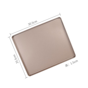 Rectangular Shallow Baking Pan 30.5x25.5cm Gold Carbon Steel Cake Pan Oven Safe Household Baking Tool - Product Image 1