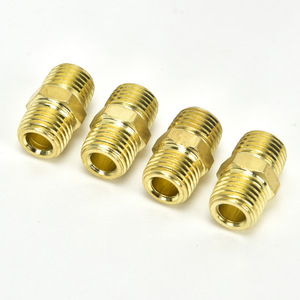 Plowing Hexagonal Threaded Connector 1/4 Npt Brass Internal External Thread Pneumatic Tool <b>Adapter</b> - Product Image 2