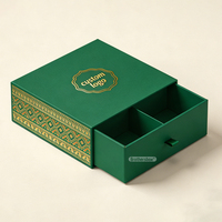 Boîtes d'emballage rigides de luxe haut de gamme pour la fête de la mi-automne, boîte à tiroir de luxe pour gâteaux de lune avec ruban