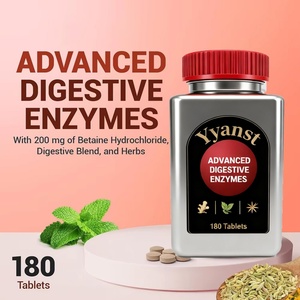 Comprimés d'enzymes digestives avancées à marque privée pour adultes, au vinaigre de cidre de pomme, gingembre et feuille de menthe poivrée, pour une digestion saine - Product Image 5