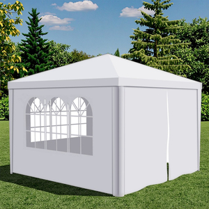 10x10FT Outdoor <b>Party</b> Tent Stainless Steel Heavy-Duty Wedding Canopy <b>Gazebo</b> 4 Removable Sidewalls Waterproof Eco-Friendly - Product Image 2