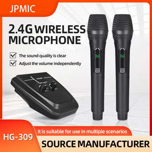 Sistema de micrófono inalámbrico profesional de 2,4G, micrófono dinámico de mano inalámbrico de frecuencia fija de doble canal para fiesta de Karaoke - Product Image 2