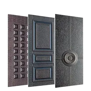 China Supply Embossed Door Panel Stamped Metal Door Skin Pressed Panel