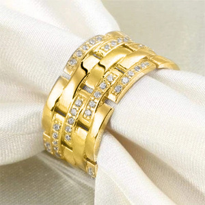 Anello dal Design a Fascia Larga, Stile Moderno, Anello da Dito per Uomo - Product Image 3