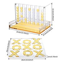Jeu de société classique Tic-Tac-Toe en acrylique en gros, jeu de stratégie familial d'extérieur, vente directe d'usine pour présentoirs