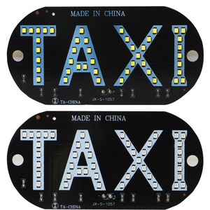 Luci LED per Targa Taxi Yosovlamp Tucson Versa City, Alta Potenza 1.5W 12V, Protezione IP67, Interruttore Accendisigari - Product Image 1