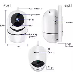 1080P Sicherheit IP-Kamera Baby phone Indoor Wireless 360-Grad-WLAN-Netzwerkkamera Nachtsicht Home Baby-Kamera - Product Image 5