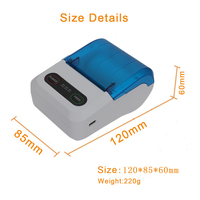 Impresora de Recibos Térmica POS Portátil Inalámbrica de 58 mm Mini con USB Para Facturación