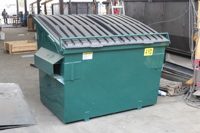 Conteneur à déchets en métal rectangulaire, conteneur à déchets en métal à structure plate, fabrication directe