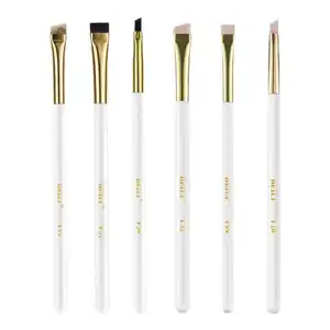 BEILI Flat Definer Short Hair Eyebrow Brush Private Label Single Makeup White Golden Eyebrow Brush Synthetic For Concealer