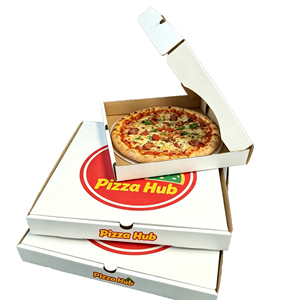 SP4690 Scatola per <span class=keywords><strong>Pizza</strong></span> in Cartone Bianco al Miglior Prezzo, Basso MOQ, Scatola per Conservazione Pollo e Patatine - Product Image 1