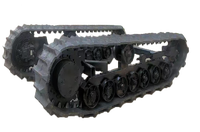 Châssis de robot sur chenilles pour charge lourde 500 kg, train de roulement à chenilles en caoutchouc avec télécommande pour l'automatisation industrielle et les véhicules autonomes (UGV)
