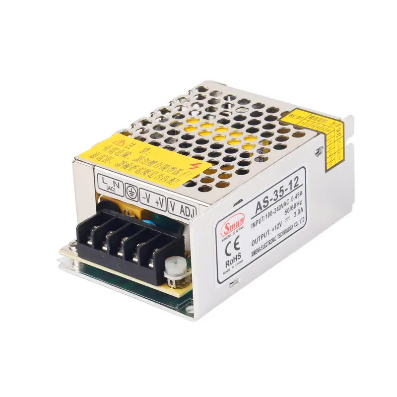 AS-35-12 100-240VAC Input 36W DC 12V 3A Output ac dc converter 12 volt multifunctional on-board power supply