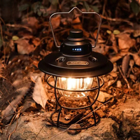Lampe de camping portable, lampe de tente vintage, rechargeable par USB, étanche, rétro, lampe LED de camping en plein air