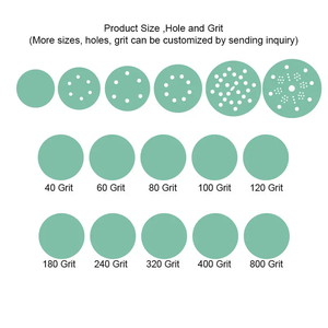 6 Papel de <span class=keywords><strong>lija</strong></span> <span class=keywords><strong>circular</strong></span> Disco de lijado púrpura de cerámica Máquina de gancho y bucle industrial <span class=keywords><strong>para</strong></span> papel de pulido de automóviles - Product Image 6