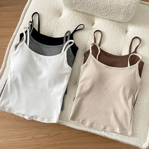Atacado de Tops de Ginástica e Yoga Femininos de Alta Qualidade, com Decote Halter, Efeito Bandagem, Sensação Nude, Acolchoados, de Malha, Estilo Doce para Treino - Product Image 5