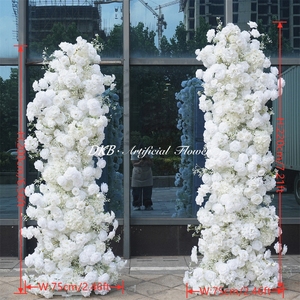 Arco de Flores Artificiales de Seda Blanca al por Mayor de Fábrica DKB, Arco de Flores para Fondo de Boda, Decoración de Boda - Product Image 2