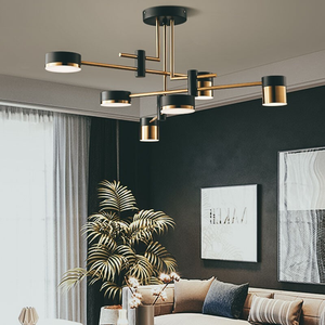 Nordic Decoration LED Black and Gold Modern Chandelier Pendant <b>Lights</b> for Living <b>Dining</b> Room Dec - Product Image 4