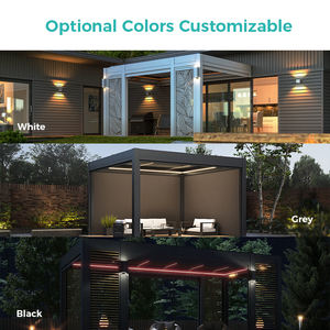 OEM <span class=keywords><strong>3X3</strong></span> <span class=keywords><strong>3X3</strong></span>.6 4X3 6X3m Pergola à persiennes extérieure étanche en aluminium bioclimatique - Product Image 4