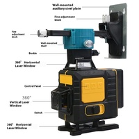 Niveau laser industriel à faisceau vert 16 lignes 3D Auto-rotatif Auto-nivelant 4D Laser croisé avec alimentation par batterie Garantie 1 an DIY